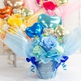 キャンディー バルーンフラワー アレンジ 花 プレゼント 卒業 卒園 造花 ブーケ ギフト オレンジ ピンク 水色 誕生日 女性 友達 退職祝い 上司 還暦祝い 結婚記念日 母の日 両親 子供会 推し活 推しカラー カスタム 選べる 風船  送料無料（一部地域除外）