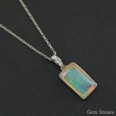 オパール ネックレス 1.376ct ダイヤモンド プラチナ Pt900 ペンダント シンプル エレガント 上品 レディース 宝石 ダイヤ 一粒 一石 ジュエリー 10月 誕生石 プレゼント