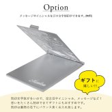 ハワイアンジュエリー 折りたたみ コンパクトミラー Mサイズ 名入れ 刻印 無料 アルミ製 ハワイアン 手彫り オリジナル 折り畳み 卓上 薄型 四角 折立 シンプル ブランド BY THE SEA バイザシー メンズ レディース 誕生日 プレゼント ハロウィン 【品番：MIRROR-M】