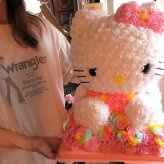 誕生日プレゼント 彼女 キティ ミニローズ 花束風ギフト レインボーローズ プリザーブドフラワー入りギフト ケース付き　