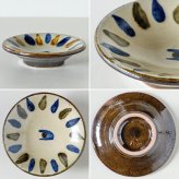 染付3寸皿 10cm｜仁王窯 やちむん 沖縄 壺屋焼｜プレート 小皿 豆皿｜唐草 十草｜薬味皿 しょうゆ皿｜おしゃれ かわいい｜北欧 韓国 台湾風 カフェ風｜ギフト 新生活 プレゼント｜モダン ナチュラル