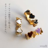 ステンレス ハートリング 3カラー ゴールド レディース 指輪 ハートモチーフ カラーハート オープンリング かわいい おしゃれ 大人可愛い 女性 アクセサリー ファッション 普段使い デイリー 重ね付け 存在感 手元コーデ