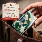 職人の手作り！和柄 名刺入れ「保」 和風 名刺ケース カードケース 夜桜 伝統工芸 職人 手作り 名入れ 記念日 誕生日 ギフト 送料無料 和風 ハンドメイド 立体彩色 螺鈿風 20代 40代 50代 プレゼント お祝い 還暦 退職 卒業