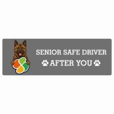 カーサイン 高齢者マーク SENIOR SAFE DRIVER 琉球犬 ステッカー シール 長方形 15x5cm 肉球 日本製 車