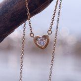 ハワイアンジュエリー ネックレス ステンレス オープン ハート スクロール ゴールド シルバー 金属アレルギー チェーン付き サージカルステンレス つけっぱなしOK プレゼント ペア