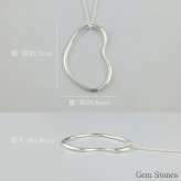 そのまま被れる 服の上から着けられるロングネックレス シルバー９２５ アート チェーン ６０ｃｍ ハート シルバーネックレス ペンダント　レディース シンプル SV925 記念 誕生 petit