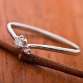ダイヤモンド リング プラチナ Pt950 合計0.06ct V字モチーフ 8.5号 ピンクダイヤモンド 指輪 ジュエリー 鑑別カード付き レディース アクセサリー