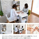 デスク チェア 書棚ラックのレイアウトが自在に変えられるワーク 。仕事や勉強・趣味にも使いやすい文庫本からA4ファイルまで収納できる棚付きの机。 新生活
