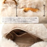 【EARTH MADE アースメイド】FUR BAMBOO ファー バンブーハンドル 2way ショルダー トートバッグ (E8187)正規品 レディース 秋 冬 ハンドバッグ ナチュラル 新作 シンプル おしゃれ コーディネート 人気 60代 50代 40代 30代