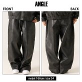 FUBU フブ レザーパンツ メンズ レディース fam-61502 フェイクレザー バギーパンツ ワイドパンツ 5ポケット 合皮 ルーズシルエット ジーパン ストリート ヒップホップ ダンス カジュアル ボトムス 32 34 36 38 2026 Karlas