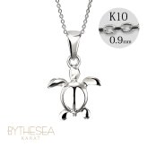 ゴールド ネックレス ハワイアンジュエリー ネックレス ホヌ ホワイトゴールド ネックレス 幸せを運ぶ ホヌ Sサイズ 14K K14ホワイトゴールド K10カットあずきチェーン太さ0.9mm ギフトラッピング可能 メンズ レディース ハロウィン 【品番：CG-GP116W-228SDC4】