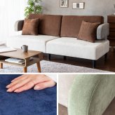 ソファ 座椅子 3P セトレー ファブリック トライカラー 三人掛け コンフォート 天然木脚 リビング sofa ウレタンフォーム ウェービングベルト モダンデザイン 北欧風 リラックス 快適 インテリア オシャレ 家具