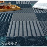 敷物 花ござ 国産 純国産 日本製 い草 モダン 抗菌防臭 自然素材 パッチワーク 本間4.5畳 約286.5×286cm