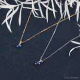 ブルー サファイア プチ ネックレス プラチナ 18金 一粒 一石 シンプル ペンダント レディース プチネックレス K18 Pt900 記念日 誕生石 9月 ブルーサファイア  プレゼント petit
