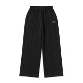 Reebok リーボック スウェットパンツ レディース ワイドパンツ ピンタック イージーパンツ 裏起毛 暖かい ロゴ 防寒 スタイルアップ 脚長 スポーツブランド ストリート ルームウェア M L LL 黒 RL-6501 2026FW Karlas