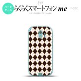 【F03K】【スマホケース/スマホカバー】F03K スマホケース らくらくスマートフォンme F-03K カバー アーガイル 黒×赤 nk-f03k-1401【メール便送料無料】