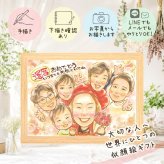 ギフト 似顔絵 還暦祝い 名入れ プレゼント 贈り物 手描き 還暦 記念日 誕生日 60歳 お祝い 大人数 家族 お母さん 両親 お父さん 下書き確認 名入れ 修正無料 一生もの 宝物 似てる 実績多数 長寿 60歳 思い出 還暦 初任給 傘寿祝い 喜寿祝い クリスマス オーダーメイド メモリアル ハロウィン 色紙 カラフル 喜ばれる キレイ 卒寿祝い 感動