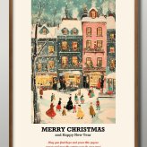 日本製 メリー クリスマス Xmas Christmas サンタクロース ビンテージイラスト A3 サイズ ポスター アート おしゃれ 絵画 インテリア 北欧 イラスト マット紙 艶消し アートパネル 額 フレーム デザイン 壁掛け ギフト 新築祝い ディスプレイ  速達 送料無料