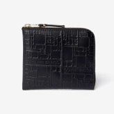 コムデギャルソン COMME DES GARCONS EMBOSSED LOGOTYPE エンボスロゴタイプ HALF ZIP WALLET ハーフジップ ウォレット SA3100EL ミニ財布 L字ファスナー コインケース ユニセックス 財布