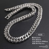 ステンレス ダブル喜平ネックレス 厚みあり チェーンネックレス メンズネックレス 4面カット 幅12mm 50cm 60cm シルバー 中折れ式 重厚感 定番 人気 存在感 男性 金属アレルギー対応