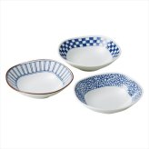 美濃焼 藍屋 丸角鉢トリオ 31239  内祝 内祝い お祝 御祝 記念品 出産内祝い プレゼント 快気祝い 粗供養 引出物