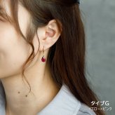 ピアス 金属アレルギー サージカルステンレス フープ 落ちない 引っかからない 外れにくい フック グラデーション しずく 雫 ドロップ ひと粒