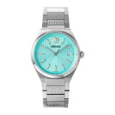 ヴェルサーチェ 腕時計 メンズ レディース ターコイズブルー アイスブルー シルバー 38mm VERSACE V-ORIAL ヴイ オーリア スイス製 ブランド腕時計 おしゃれ プレゼント ギフト 卒業 入学 お祝い