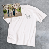 写真 線画 刺繍 オーダーメイド Tシャツ 半袖 名入れ おしゃれ 結婚祝い 出産祝い 家族写真 記念写真 誕生日 父の日 母の日 敬老の日 カップル プレゼント ギフト 記念日 ラッピング無料【送料無料】