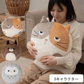 クッション 座布団 43×43cm アニマル クッション おしゃれ かわいい フロアクッション 厚手 ふんわり 癒し ミケネコ フクロウ リス 抱き枕 背当て 足置き インテリア 雑貨 プレゼント ギフト