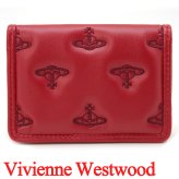 ヴィヴィアンウエストウッド カードケース カードホルダー レディース メンズ 男女兼用 パスケース Vivienne Westwood ヴィヴィアン マルチオーブ型押し レッド VW4299 (54020012W-S002K-H201) 【2026年秋冬モデル】 【ラッピング無料 誕生日 お祝い プレゼント ギフト 贈り物】