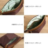 サコッシュ メンズ 日本製 HALEINE ナイロン ヌメ革 横型 ショルダーバッグ 【名入れ 可能】【Makuake掲載】斜め掛け 斜め掛けバッグ ミニショルダーバッグ ボディバッグ 牛革 本革 サコッシュ 男性 ギフト プレゼント 4FB (07000409-mens-1r)