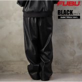 FUBU フブ レザーパンツ メンズ レディース fam-62500 フェイクレザー イージーパンツ ワイドパンツ バギーパンツ 合皮 ルーズシルエット ストリート ヒップホップ ダンス カジュアル ボトムス M L XL XXL 2026FW Karlas