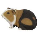 置物 モルモット 茶黒白モルモット 幅23cm woobia ウービア リアル かわいい おしゃれ 玄関 インテリア オブジェ ガーデン テンジクネズミ 動物 アニマル 癒し 棚 北欧 プレゼント ギフト 新築祝い 個性的