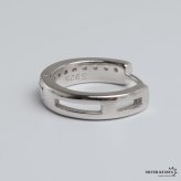 シルバー925 ストーンピアス フープピアス ブラックライン シルバーピアス キラキラ スタイリッシュ 大人 カッコイイ 小粒 片耳1点 メンズ 男性 金属アレルギー対応 イヤリング