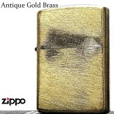 ZIPPO ライター アンティークゴールド ブラス ユーズド加工 おしゃれ シンプル ヴィンテージ加工 金 ビンテージ風 メンズ かっこいい  ギフト プレゼント