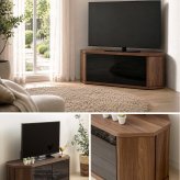 テレビ台 テレビボード コーナー 43インチ 43型 対応 幅100cm キャスター付き ローボード TV台 TVボード ロータイプ ガラス扉 木製 棚 収納 おしゃれ 北欧 ブラウン 新生活