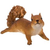 置物 リス 立ちはだかるリス 幅30.7cm woobia ウービア りす リアル かわいい おしゃれ 玄関 インテリア オブジェ ガーデン 栗鼠 動物 アニマル 癒し 棚 北欧 個性的 存在感 プレゼント ギフト 面白い