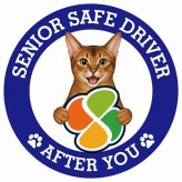 カーサイン 高齢者マーク SENIOR SAFE DRIVER アビシニアン ステッカー シール 直径13cm 肉球 日本製 車