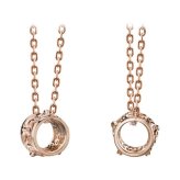 ゴールド ネックレス ハワイアンジュエリー ネックレス ピンクゴールド バレル ハイビスカス透かし 14K K14ピンクゴールド 14k k14カットあずきチェーン太1.4mm ギフトラッピング可能 彼女 妻 女性 レディース プレゼント ハロウィン 【品番：CG-GP106R-CH1020】