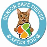カーサイン 高齢者マーク SENIOR SAFE DRIVER オシキャット マグネット 強力 直径13cm 肉球 日本製 車 ステッカー
