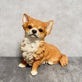 犬 置物 大きい 見上げるチワワ 横幅26.8cm woobia ウービア かわいい おしゃれ ガーデン インテリア オブジェ 巨大 プレゼント 北欧 玄関 雑貨 動物 モダン 面白い 庭 ギフト 屋外 家 リアル 玄関先 ガーデンオーナメント