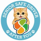 カーサイン 高齢者マーク SENIOR SAFE DRIVER マンチカン ステッカー シール 直径13cm 肉球 日本製 車