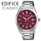 カシオ エディフィス 腕時計 メンズ レッド シルバー CASIO EDIFICE 海外モデル 40mm 100m防水 ステンレス メタル 日付 カレンダー スポーツ 車 モータースポーツ おしゃれ プレゼント ギフト 成人 卒業 入学