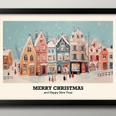 日本製 メリー クリスマス Xmas Christmas サンタクロース ビンテージイラスト A3 サイズ ポスター アート おしゃれ 絵画 インテリア 北欧 イラスト マット紙 艶消し アートパネル 額 フレーム デザイン 壁掛け ギフト 新築祝い ディスプレイ  速達 送料無料