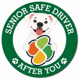 カーサイン 高齢者マーク SENIOR SAFE DRIVER ピットブル マグネット 強力 直径13cm 肉球 日本製 車 ステッカー