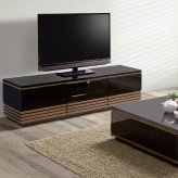 テレビ台 テレビボード バイカラー ローボード 幅 180cm 艶有り UV塗装 鏡面仕上げ ツートン ツートンカラー 傷に強い 天然木 ウォールナット ホワイトオーク 引出し 扉 収納 ルーバー