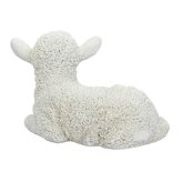 置物 羊 寝そべる羊 幅23.4cm woobia ウービア ひつじ リアル かわいい おしゃれ 玄関 インテリア オブジェ ガーデン ラム 北欧 ナチュラル 動物 アニマル 癒し 棚 未年 プレゼント ギフト 新築祝い