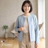 レザー ジャケット レディース ブランド Filomo ラムレザー 本革 ノーカラー シングル ライダース ジャケット アウター 軽量 春 秋 冬 女性 革 シンプル ギフト プレゼント 6F (04000084r)