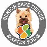 カーサイン 高齢者マーク SENIOR SAFE DRIVER ノーリッチテリア ステッカー シール 直径13cm 肉球 日本製 車
