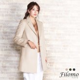Filomo レディース チェスターコート カシミヤ ブレンド ウール 秋 冬 アウター テーラード ブランド ベージュ カーキ ブラック Aライン 春 アウター 冠婚葬祭 30代 40代 50代 60代 ギフト プレゼント 6F (02000263r)